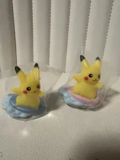 ✨ポケモンキッズ ✨30周年✨なみのりピカチュウ 2体セット✨水色ピンク