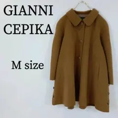 GIANNI CEPICA コート 丸襟 サイドボタン ラクダ色 昭和レトロ M