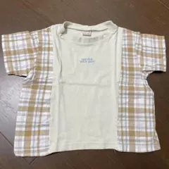 プティマイン チェック柄半袖Tシャツ 100cmのサムネイル