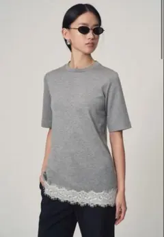 Bluelea ブルレア Hem lace tee レースT white - メルカリ