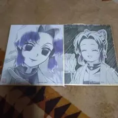 胡蝶しのぶ　2種セット　ミニ色紙　ダイニング　鬼滅の刃