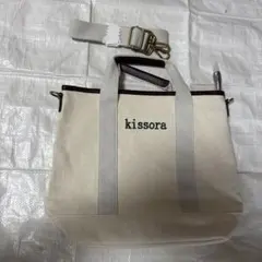 希少✨　美品　kissora 2WAY帆布キャンバストートショルダーバッグのサムネイル