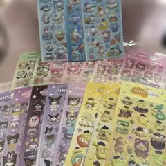 シナモン、ポチャ子、クロミ等　キラキラシールセット