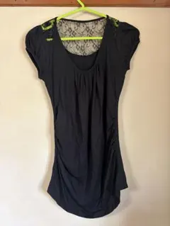 新品　LIPSERVICE レース切替シャーリングチュニック丈Tシャツ　Fのサムネイル