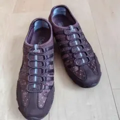 【美品】スケッチャーズ☆ シューレーススニーカー 23.5㎝ ブラウン