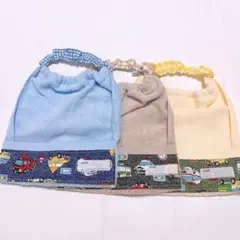 おりこうエプロン ポケット付き 食べこぼし ポケット 働く車 3枚 エプロン