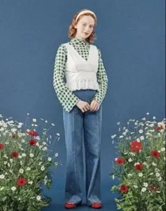 POPPY シアートップス 花柄 ハイネック あさぎーにょ 定価12600円