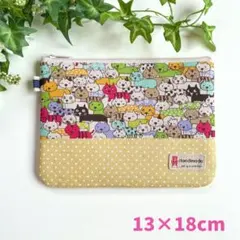 感謝価格 SALE 猫柄 16cmファスナーポーチ 人気 ハンドメイド - メルカリ