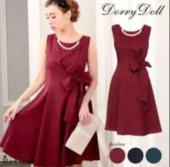 Dorry Doll ドリードール ボレロ付き ワインレッドドレス 結婚式