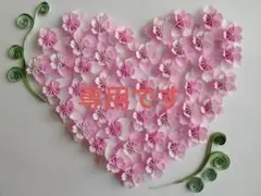 折り紙　桜　壁面飾り