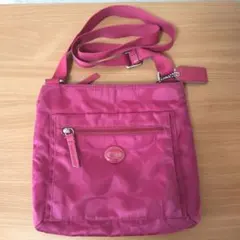 COACH シグネチャー ショルダーバッグ ピンク