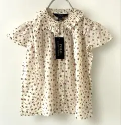 【未使用】ポロラルフローレン 小花柄 フリルブラウス サイズ6 140