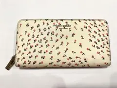 kate spade 長財布　花柄　ラウンドファスナー