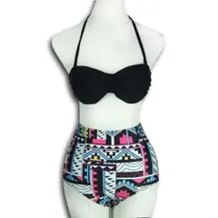 セパレート水着 バンドゥトップ ハイウエスト
