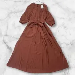 【新品タグ付】ユナイテッドアローズ ロング ワンピース ウエストリボン マキシ丈
