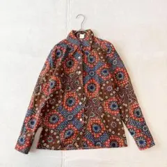 長袖シャツ（F）花柄 レトロ クラシカル 綿 カジュアル シンプル ヴィンテージのサムネイル