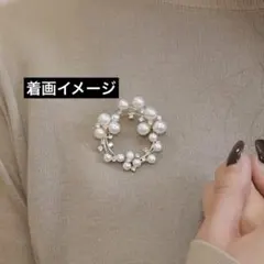 パールブローチ　サークルブローチ