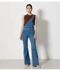 AZUL by moussy ワンショルダーサロペット オーバーオール