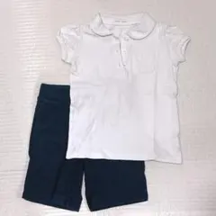 ポロシャツ　体操着セット 100cm 女の子　丸襟　半袖