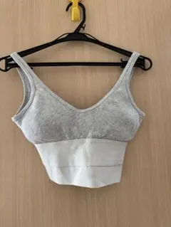 深夜値下げ‼️ACLENTコットン100% Vネック クロップドブラトップ F