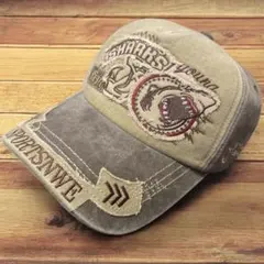 新品☆キャップ 帽子 アメカジ denim デニム風 メンズ シャーク サメ