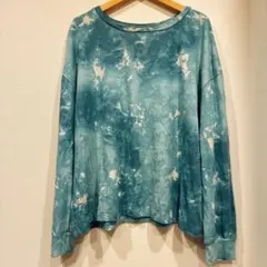 Time and Tru タイダイ柄 カットソー XXL ブルー 大きいサイズ