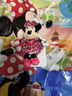 東京ディズニーリゾート ミニーぬいぐるみチャーム ヒョウ柄 ピンク