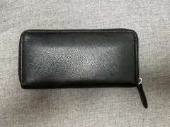 メンズ ラウンドファスナー長財布 ブラック