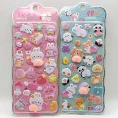新品 ぷっくり 3Dステッカー おしりアニマル 2種セット シール 雑貨