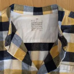 無印良品 スタンドカラーネルシャツ チェック柄 150cm