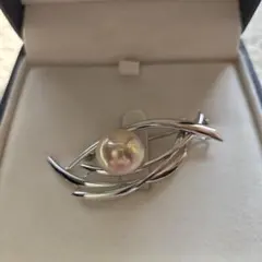 TASAKI タサキ K18WG ホワイトゴールドパール 音符モチーフ ブローチ