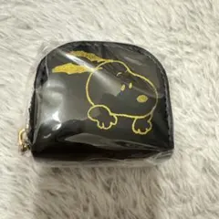 スヌーピー コインケース 小銭入れ ブラック ゴールド PEANUTS
