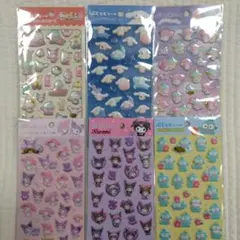 ぷくっとシール　サンリオ　6枚セット　シナモロール　マイメロディ　キキララ