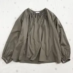 ボールジィ 定価1.8万 ハイカウントサテンボリュームスリーブブラウス