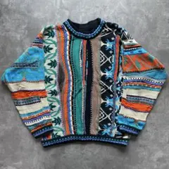 COOGI クージー 3Dニット セーター M マルチカラー 立体編み