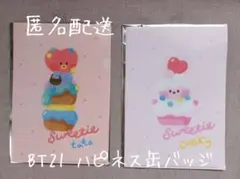 BT21 ハピネス缶バッジsweetie H賞 A5クリアファイル