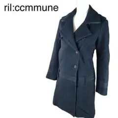 人気品★リルコミューン　ダブルブレストコート　2way ウール　M相当　高級