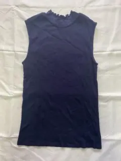 earth music&ecology ネイビー ノースリーブ Tシャツ M