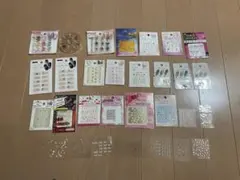 ネイルパーツ ネイルシール まとめ売り 大量セット 17点未使用+15点使いかけ