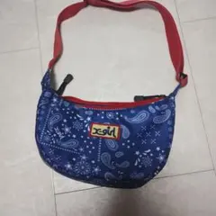 x-girl バンダナ柄ショルダーバッグ ネイビー