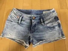Diesel デニムショートパンツ ダメージ加工