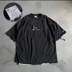 reverse weave ”Champion“ヘビーウェト“襤褸 tshirt