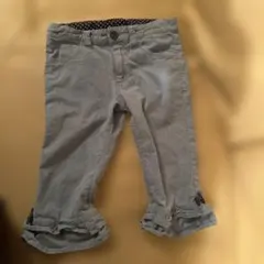 ミキハウス　グレー フリル付き 長ズボン 100cm