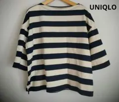綿100　ユニクロ　UNIQLO　ストライプ　ボーダー　Tシャツ　カットソー
