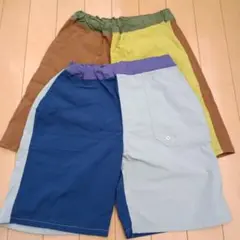 お洒落なマルチカラーハーフパンツ 2枚セット★140cm★値下げ