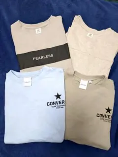 デビロック コンバース 140 長袖Tシャツ 4点セット　綿100%
