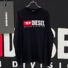 未使用 タグ付き DIESEL ディーゼル ロゴ刺繍 ロングTシャツ 黒 原宿