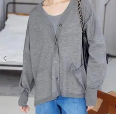 スローブイエナ　ウォッシャブルワイドシルエットカーディガン