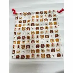【新品】❤️入園入学❤️くまちゃん柄　体操服入れ　33×30センチ