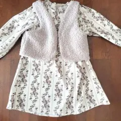 ファーベスト付ワンピース 女の子120